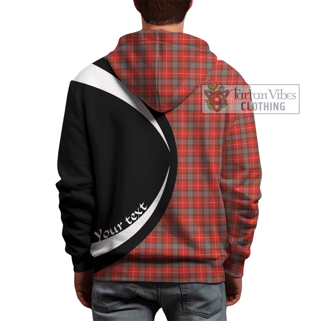 Tartan Vibes Clothing Fraser Weathered Tartan Hoodie with Family Crest Circle Style