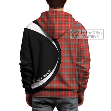 Fraser Weathered Tartan Hoodie with Family Crest Circle Style