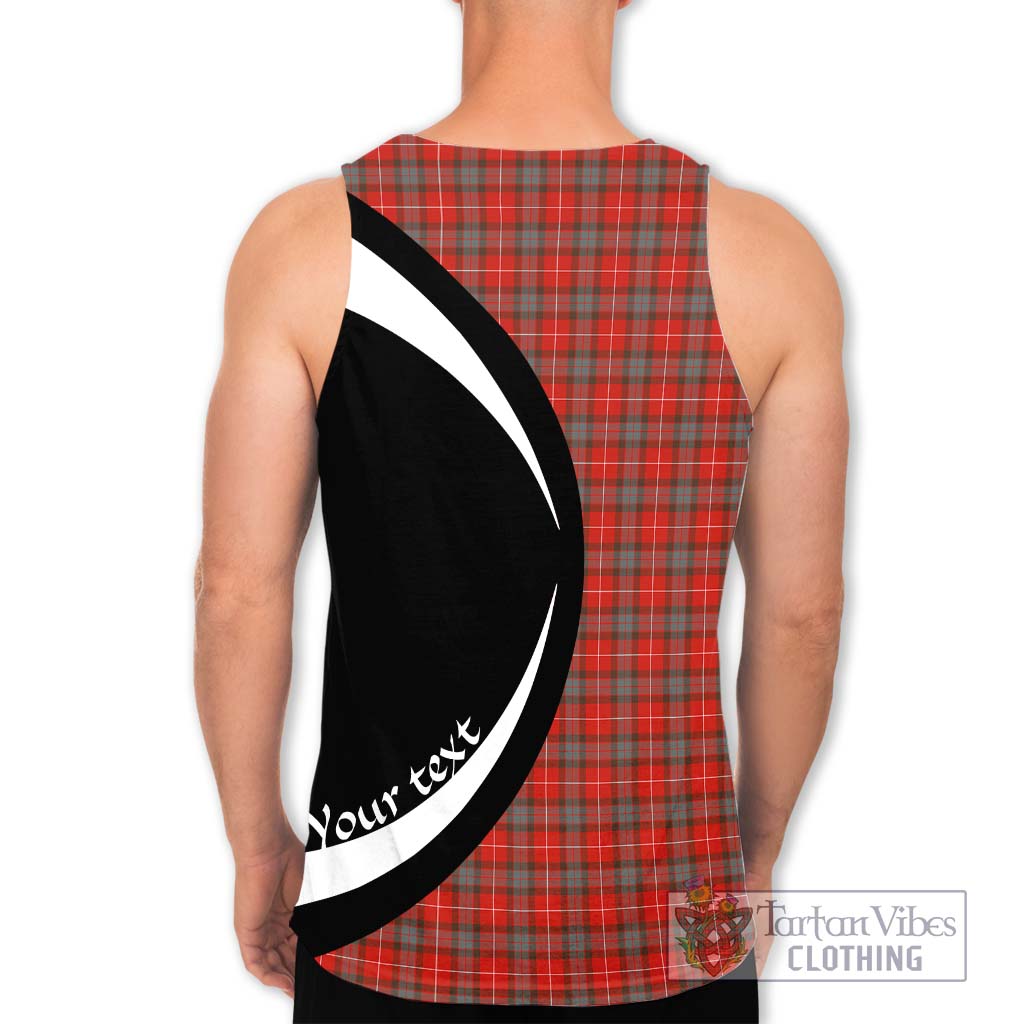 Fraser Weathered Tartan Men's Tank Top with Family Crest Circle Style - Tartan Vibes Clothing