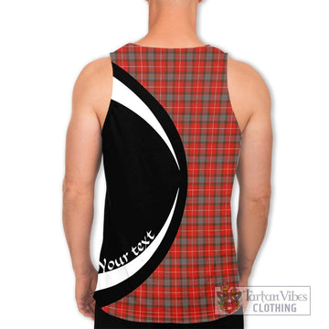 Fraser Weathered Tartan Men's Tank Top with Family Crest Circle Style