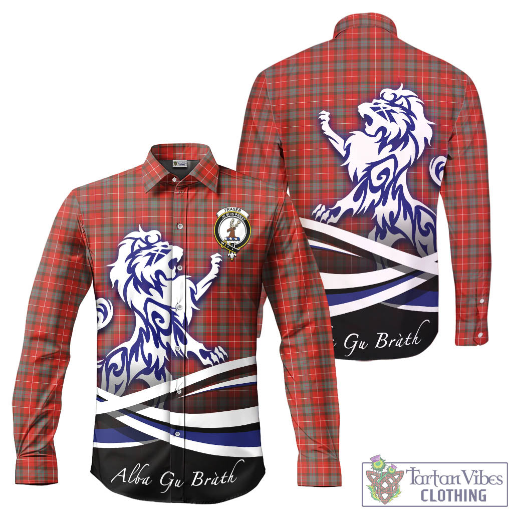 fraser-weathered-tartan-long-sleeve-button-up-shirt-with-alba-gu-brath-regal-lion-emblem