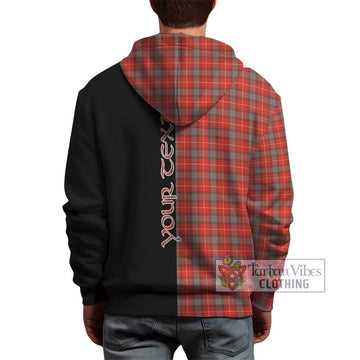 Fraser Weathered Tartan Hoodie with Family Crest and Half Of Me Style