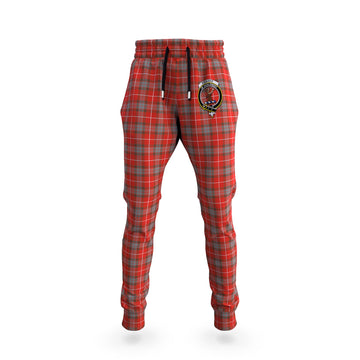 Fraser Weathered Tartan Joggers Pants with Family Crest