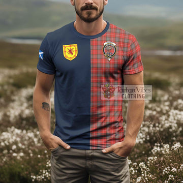 Fraser Weathered Tartan T-Shirt Alba with Scottish Lion Royal Arm Half Style