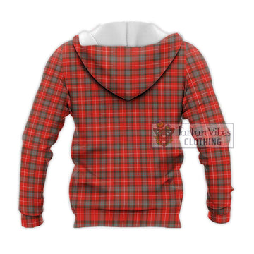 Fraser Weathered Tartan Knitted Hoodie with Family Crest DNA In Me Style