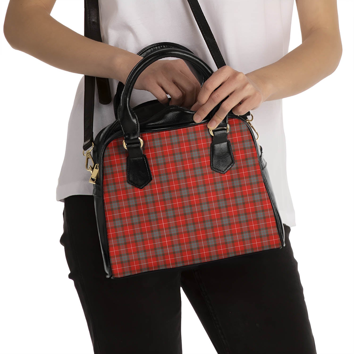 Fraser Weathered Tartan Shoulder Handbags - Tartanvibesclothing