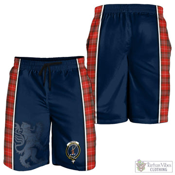 Fraser Weathered Tartan Men's Shorts with Family Crest and Lion Rampant Vibes Sport Style