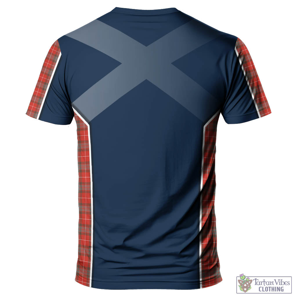 Tartan Vibes Clothing Fraser Weathered Tartan T-Shirt with Family Crest and Lion Rampant Vibes Sport Style