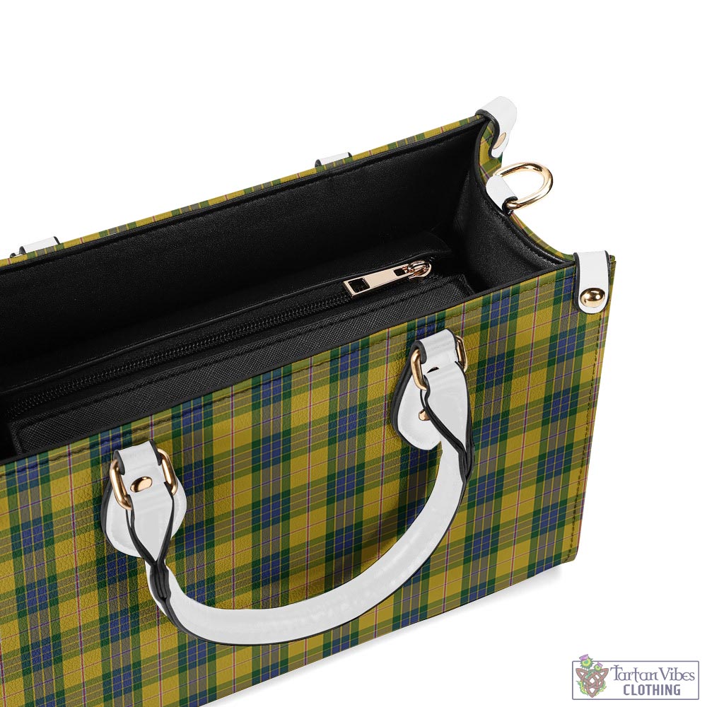 Tartan Vibes Clothing Fraser Yellow Tartan Luxury Leather Handbags