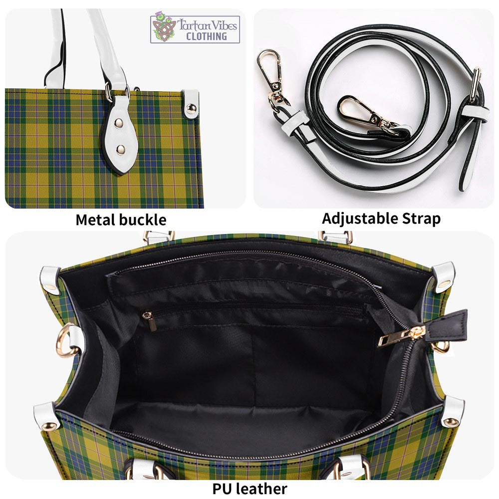 Tartan Vibes Clothing Fraser Yellow Tartan Luxury Leather Handbags