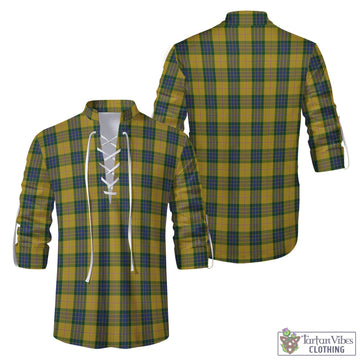 Fraser Yellow Tartan Men's Scottish Traditional Jacobite Ghillie Kilt Shirt