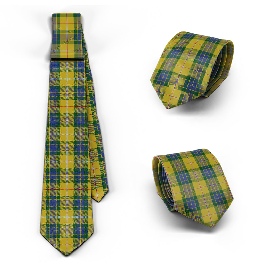 Fraser Yellow Tartan Classic Necktie Necktie One Size - Tartan Vibes Clothing