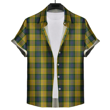 Fraser Yellow Tartan Short Sleeve Button Down Shirt