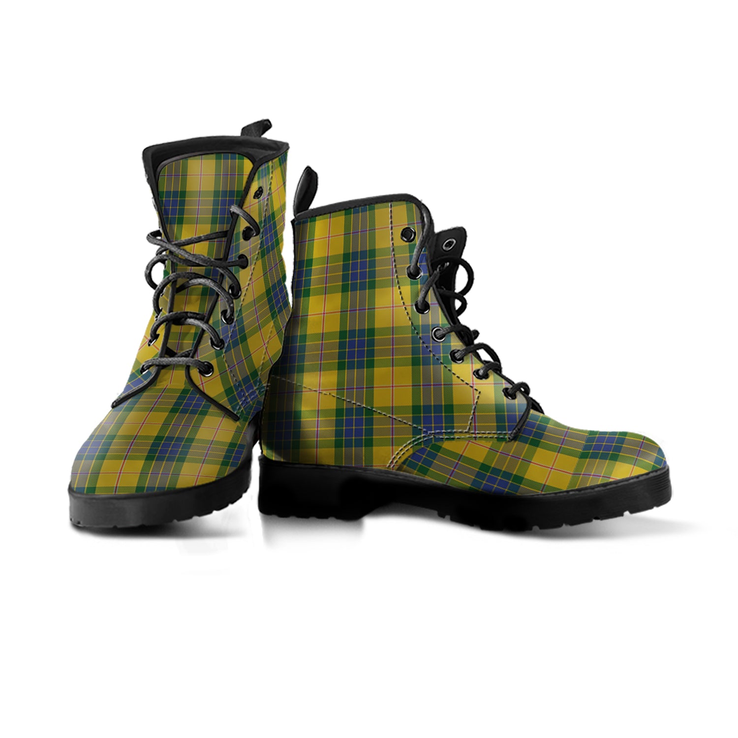 fraser-yellow-tartan-leather-boots