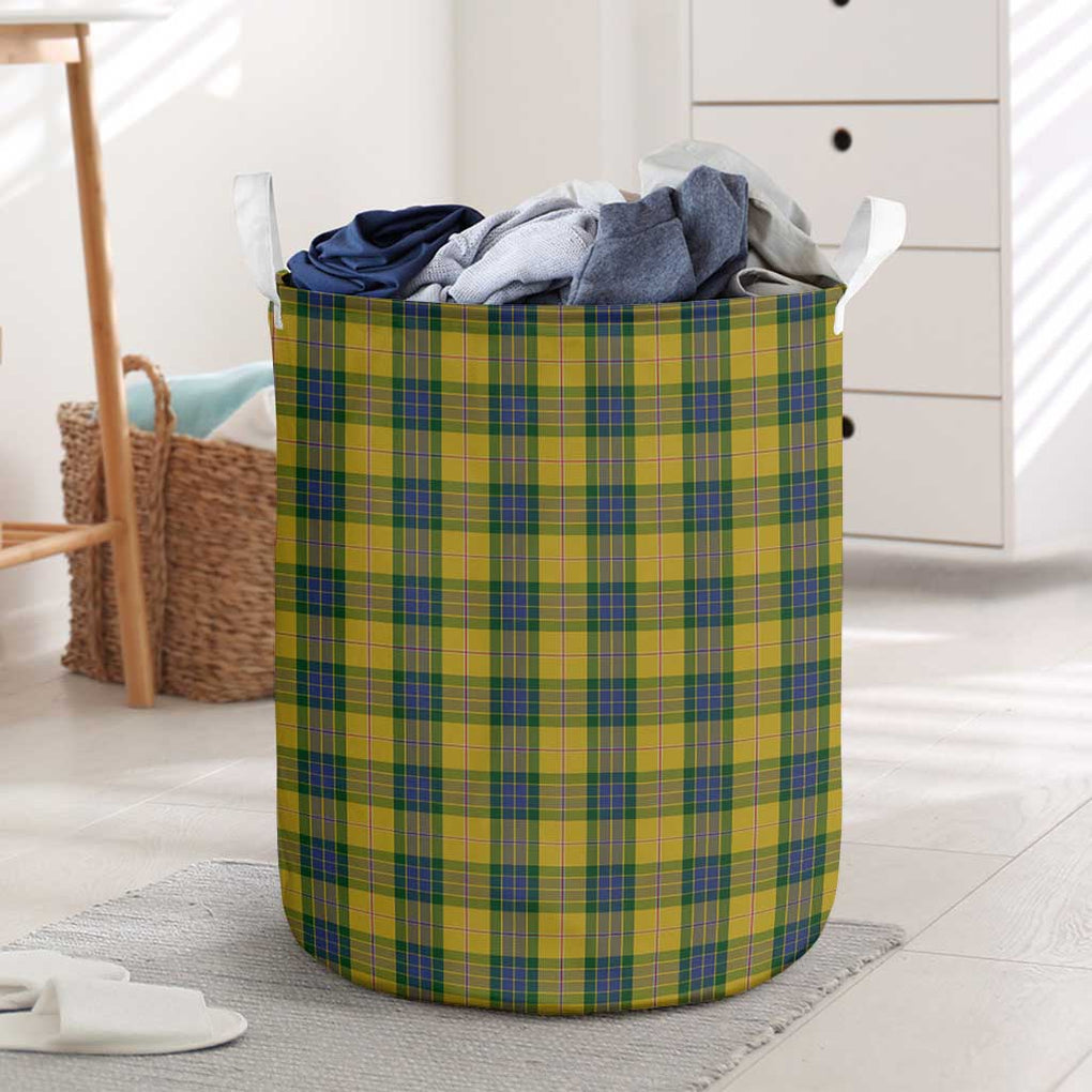 Fraser Yellow Tartan Laundry Basket One Size - Tartanvibesclothing Shop