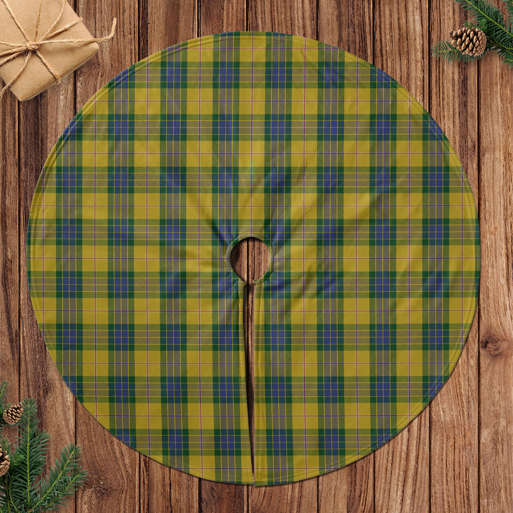 Fraser Yellow Tartan Christmas Tree Skirt - Tartanvibesclothing