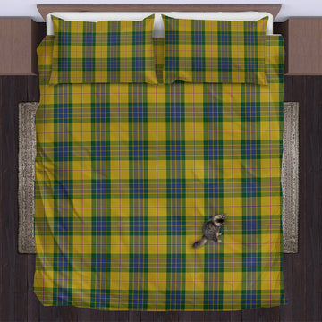 Fraser Yellow Tartan Bedding Set