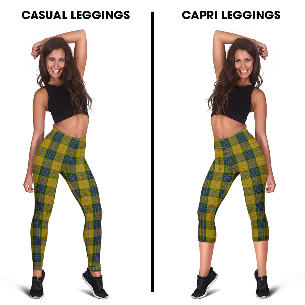 fraser-yellow-tartan-womens-leggings