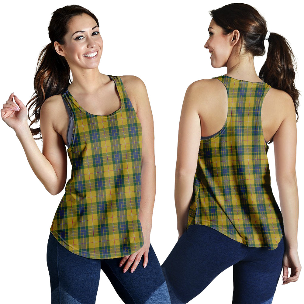 fraser-yellow-tartan-women-racerback-tanks