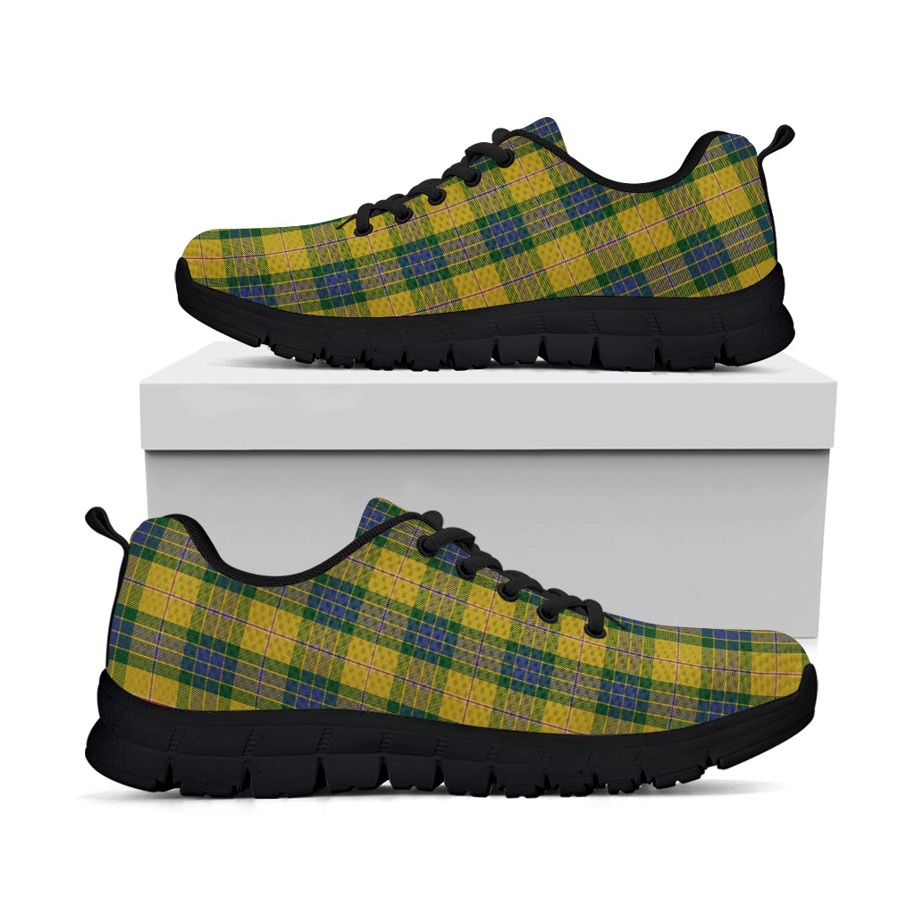 Fraser Yellow Tartan Sneakers Kid's Sneakers - Tartan Vibes Clothing