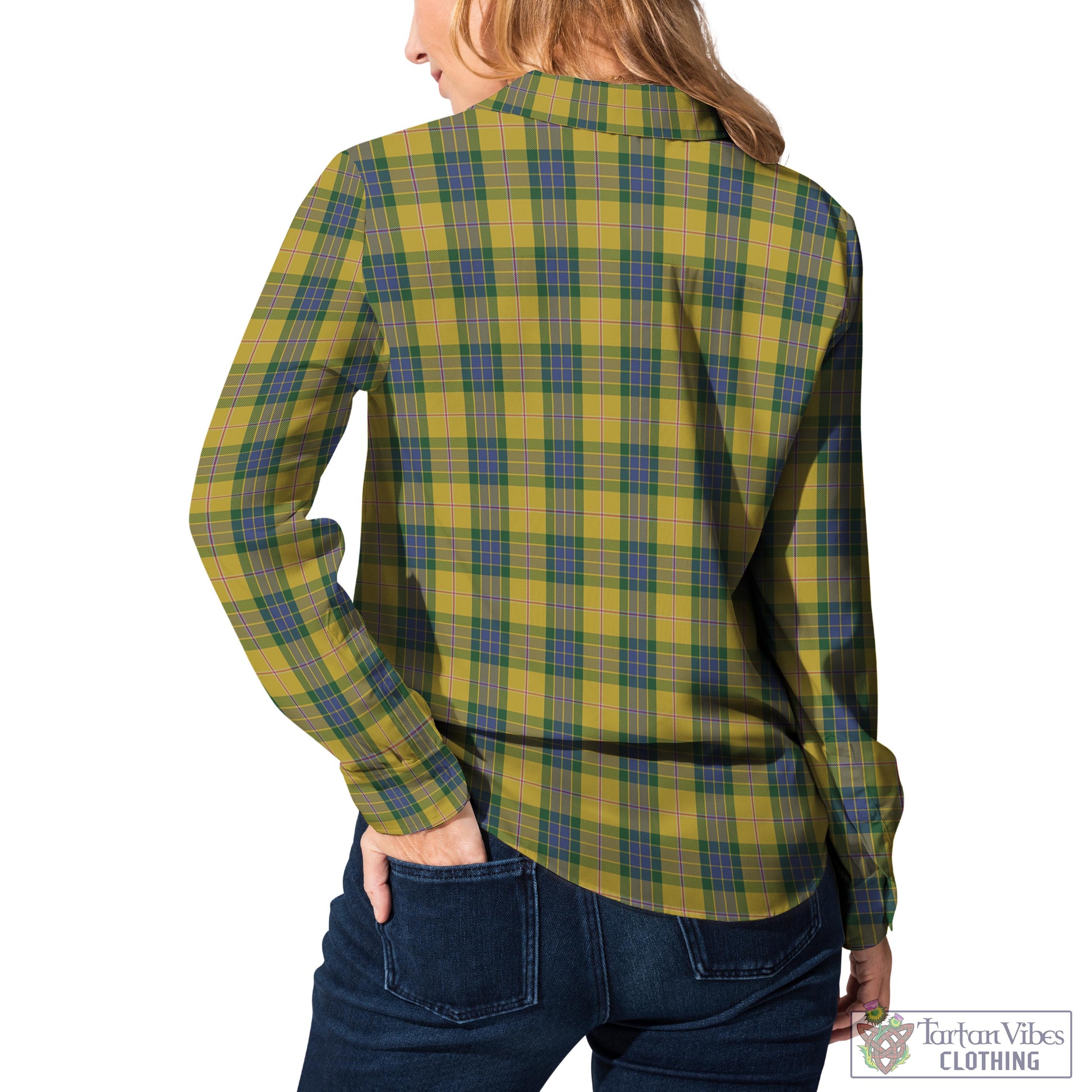 Fraser Yellow Tartan Womens Casual Shirt