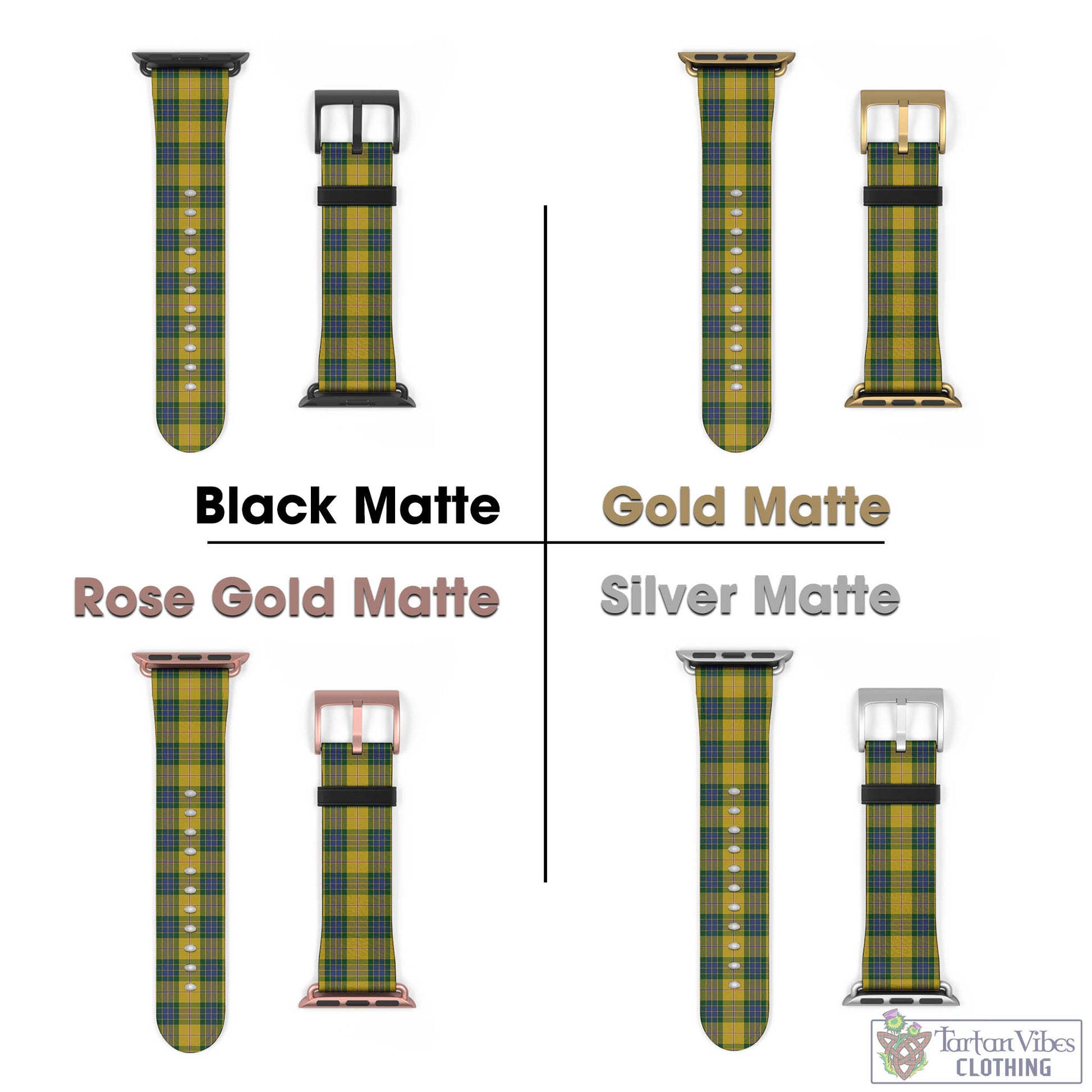 Tartan Vibes Clothing Fraser Yellow Tartan Watch Band