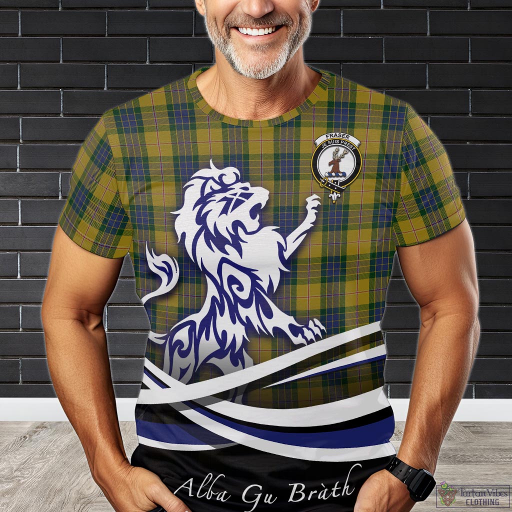 fraser-yellow-tartan-t-shirt-with-alba-gu-brath-regal-lion-emblem