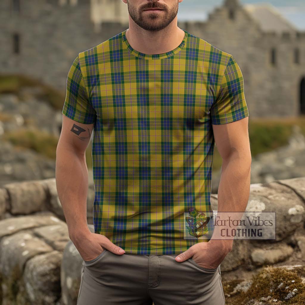 Fraser Yellow Tartan Cotton T-Shirt Men's Shirt - Tartanvibesclothing Shop