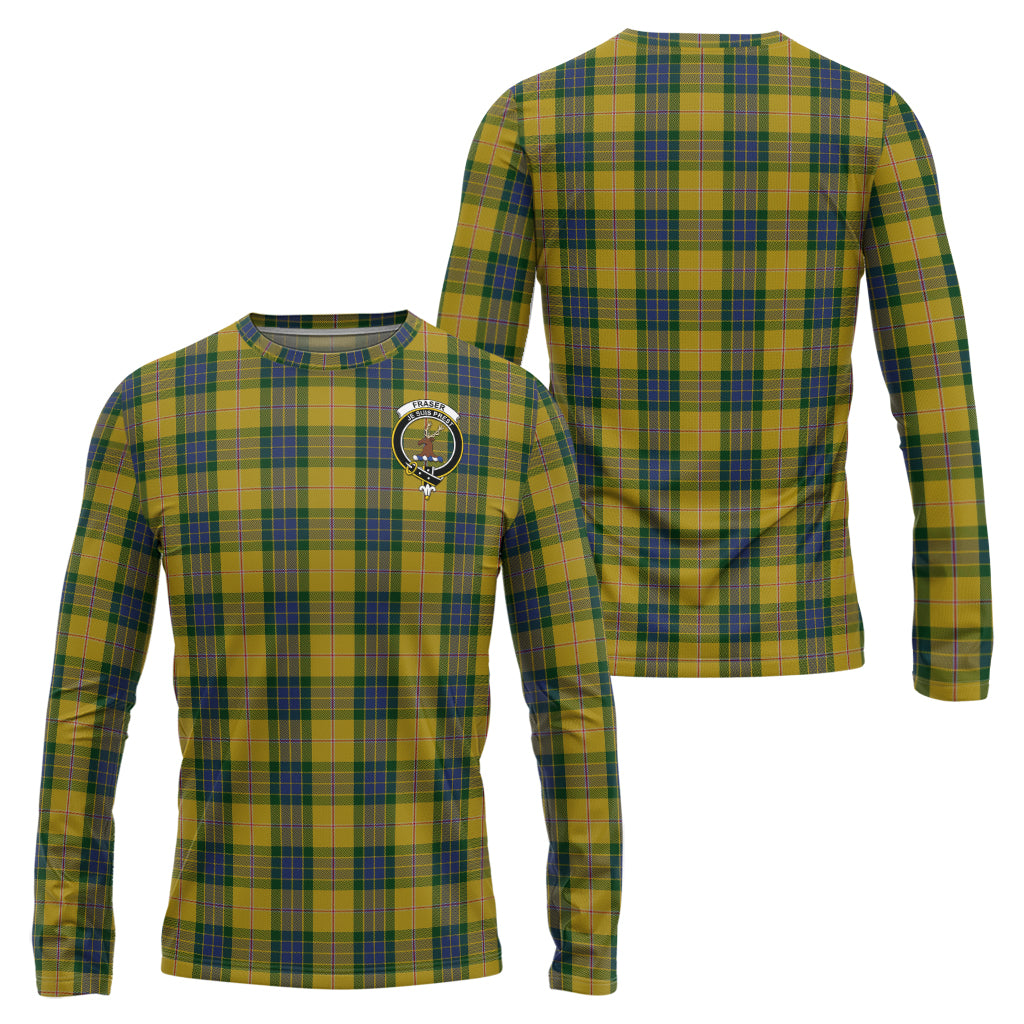 fraser-yellow-tartan-long-sleeve-t-shirt-with-family-crest