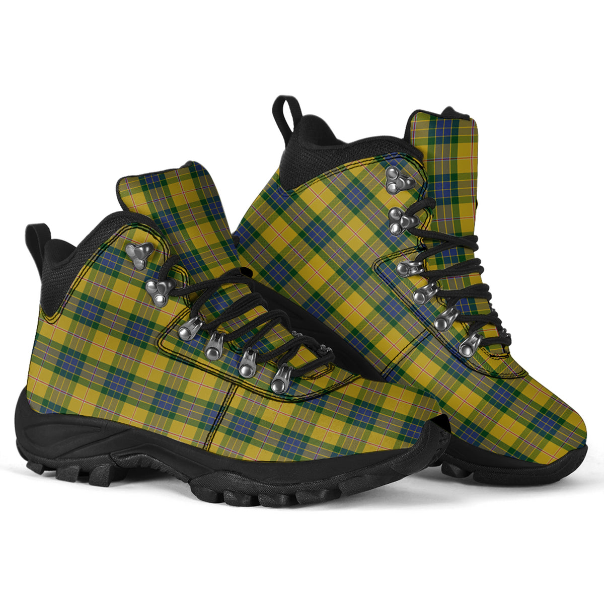 Fraser Yellow Tartan Alpine Boots - Tartanvibesclothing