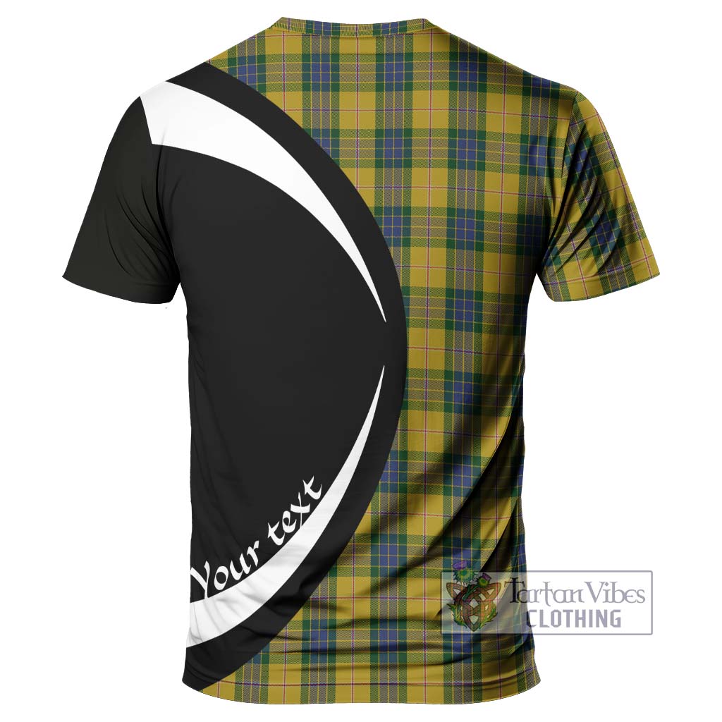 Tartan Vibes Clothing Fraser Yellow Tartan T-Shirt with Family Crest Circle Style