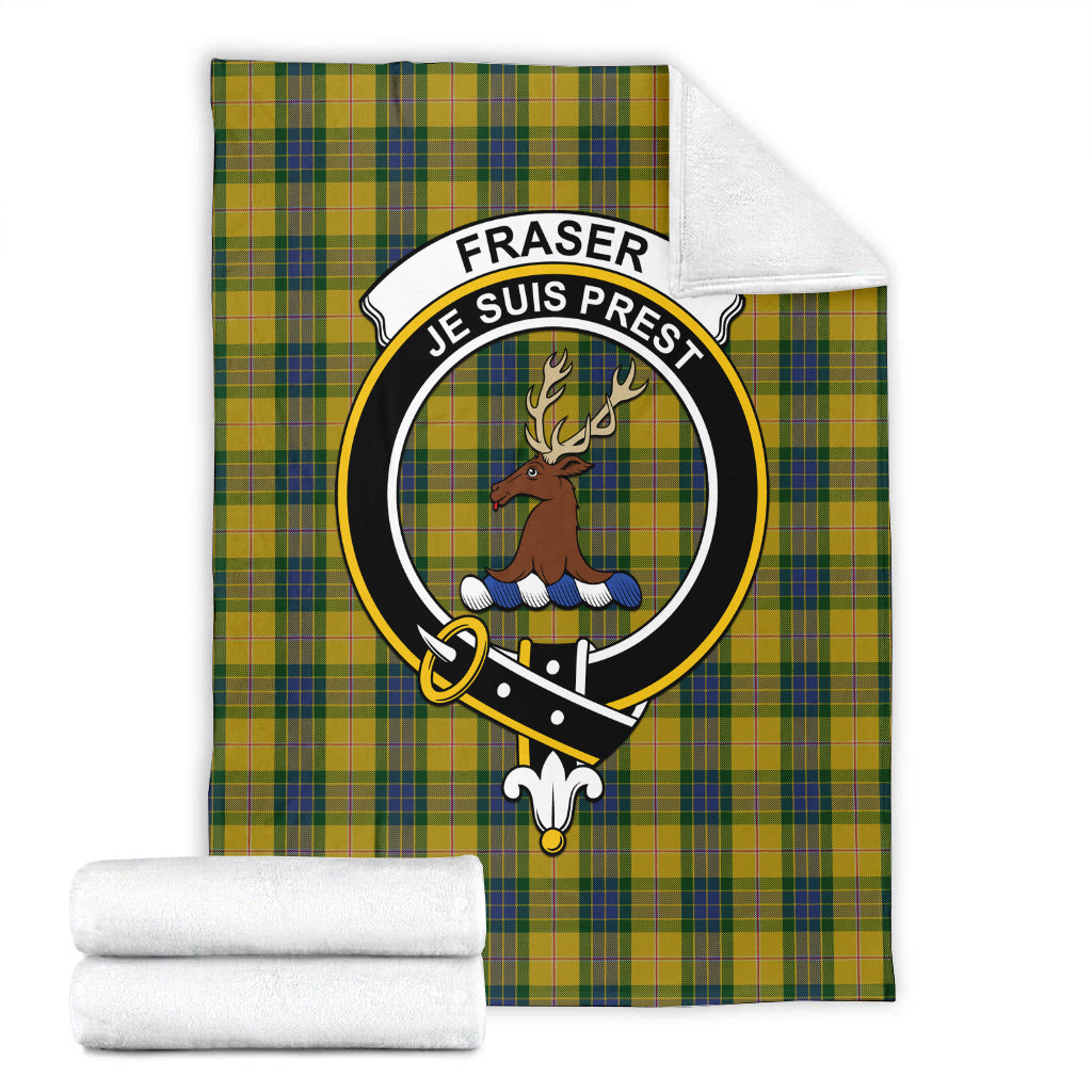 fraser-yellow-tartab-blanket-with-family-crest