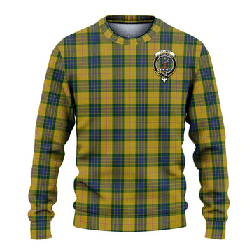 Fraser Yellow Tartan Ugly Sweater with Family Crest