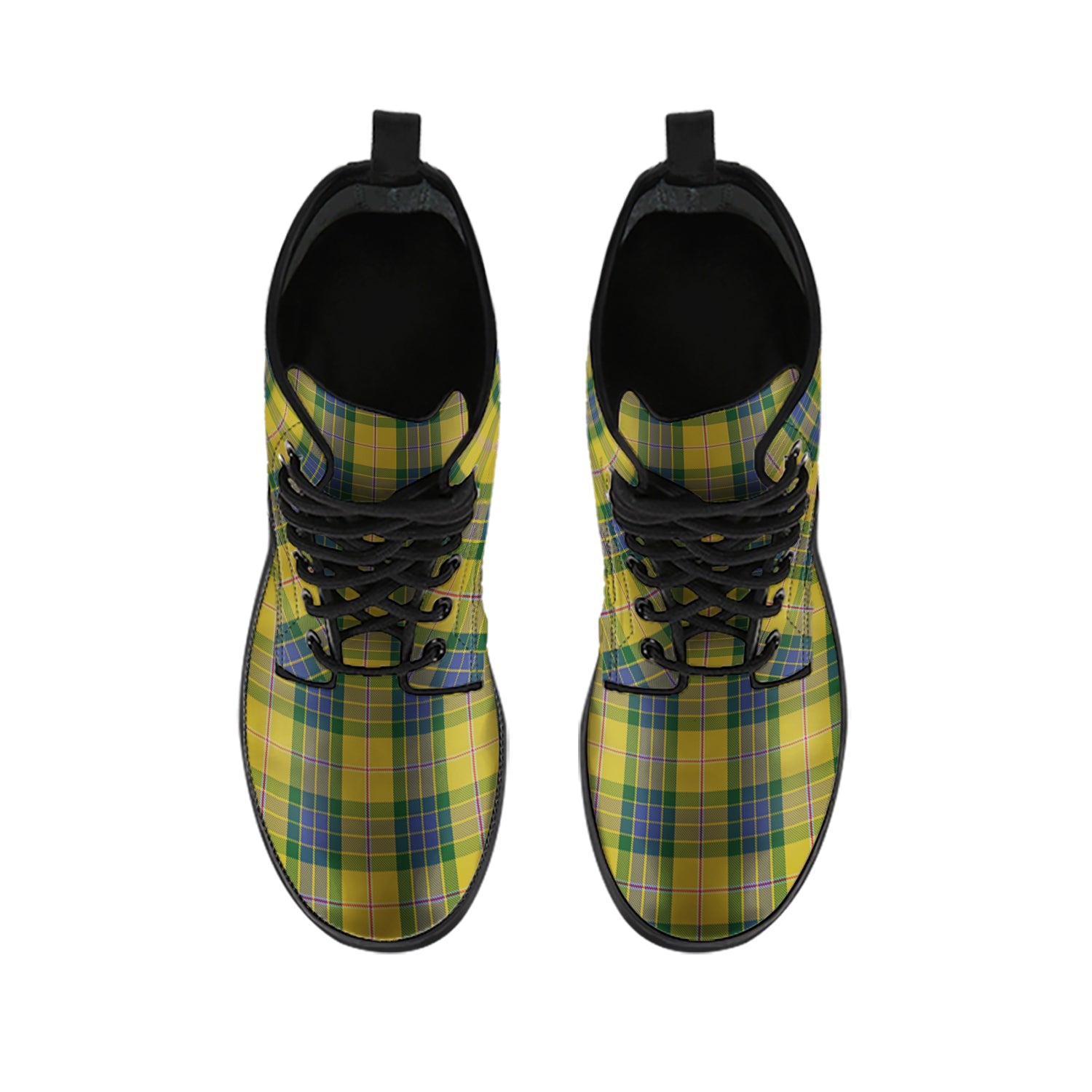 fraser-yellow-tartan-leather-boots