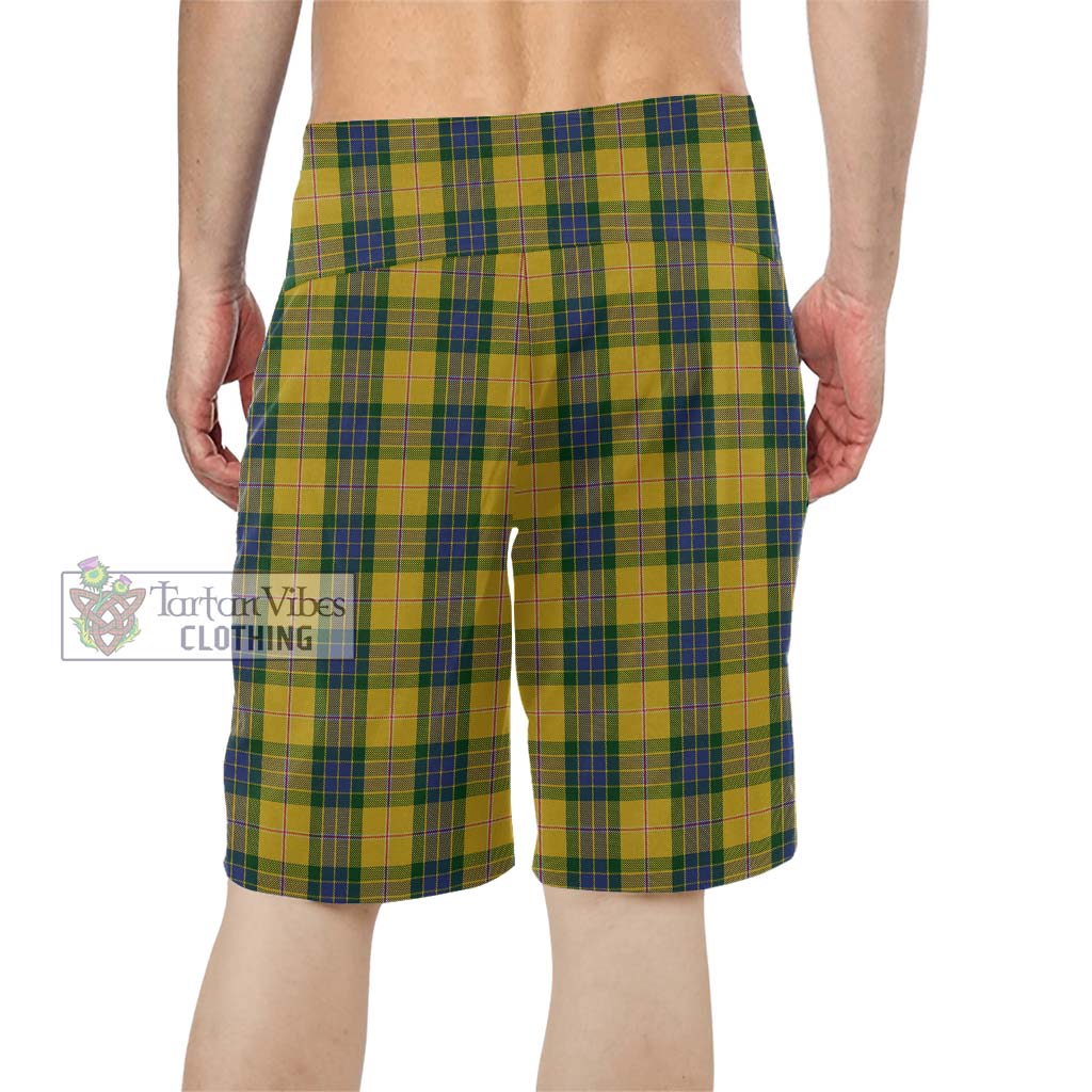 Fraser Yellow Tartan Men's Board Shorts - Tartan Vibes Clothing