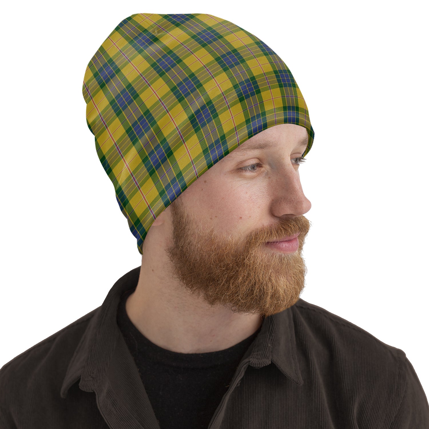 Fraser Yellow Tartan Beanies Hat - Tartan Vibes Clothing