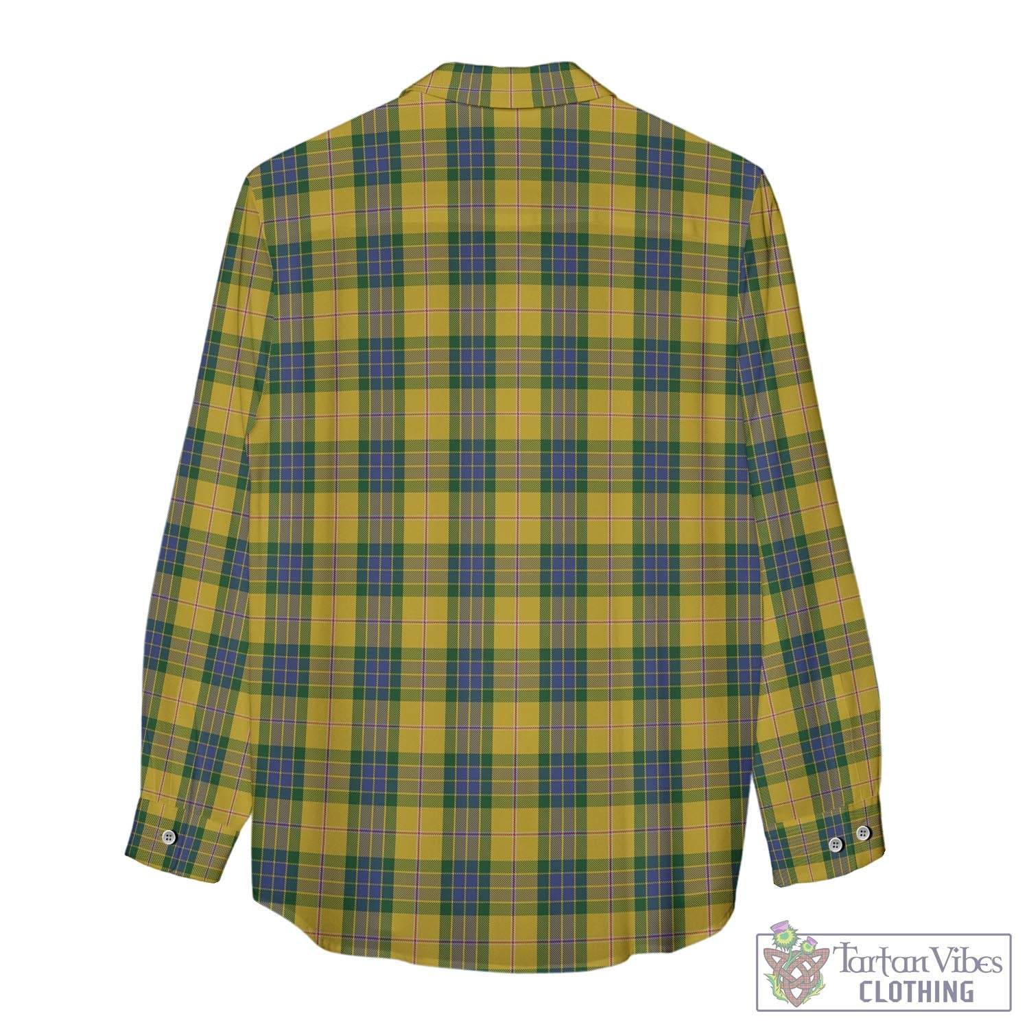 Tartan Vibes Clothing Fraser Yellow Tartan Womens Casual Shirt with Family Crest