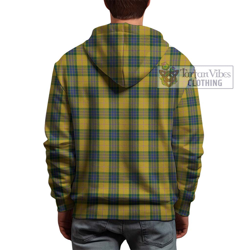 Fraser Yellow Tartan Hoodie with Family Crest DNA In Me Style - Tartanvibesclothing Shop