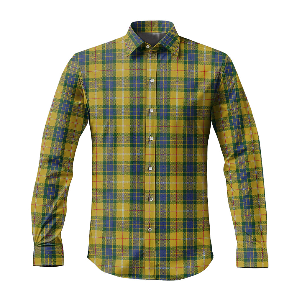 fraser-yellow-tartan-long-sleeve-button-up-shirt