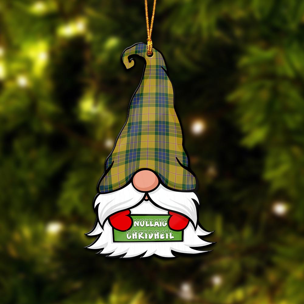 Fraser Yellow Gnome Christmas Ornament with His Tartan Christmas Hat - Tartan Vibes Clothing