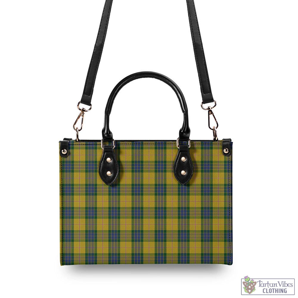 Tartan Vibes Clothing Fraser Yellow Tartan Luxury Leather Handbags