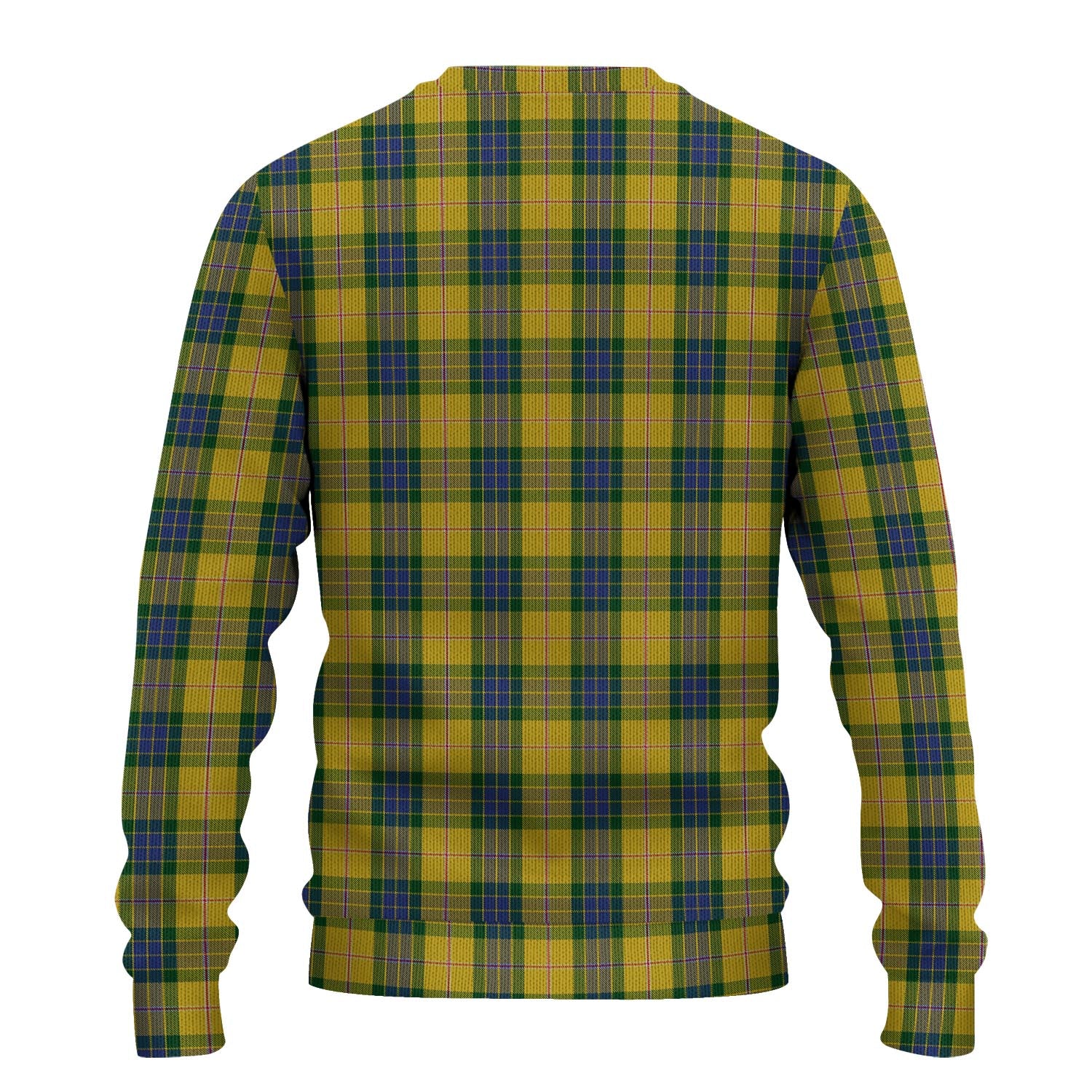 Fraser Yellow Tartan Knitted Sweater with Family Crest - Tartanvibesclothing