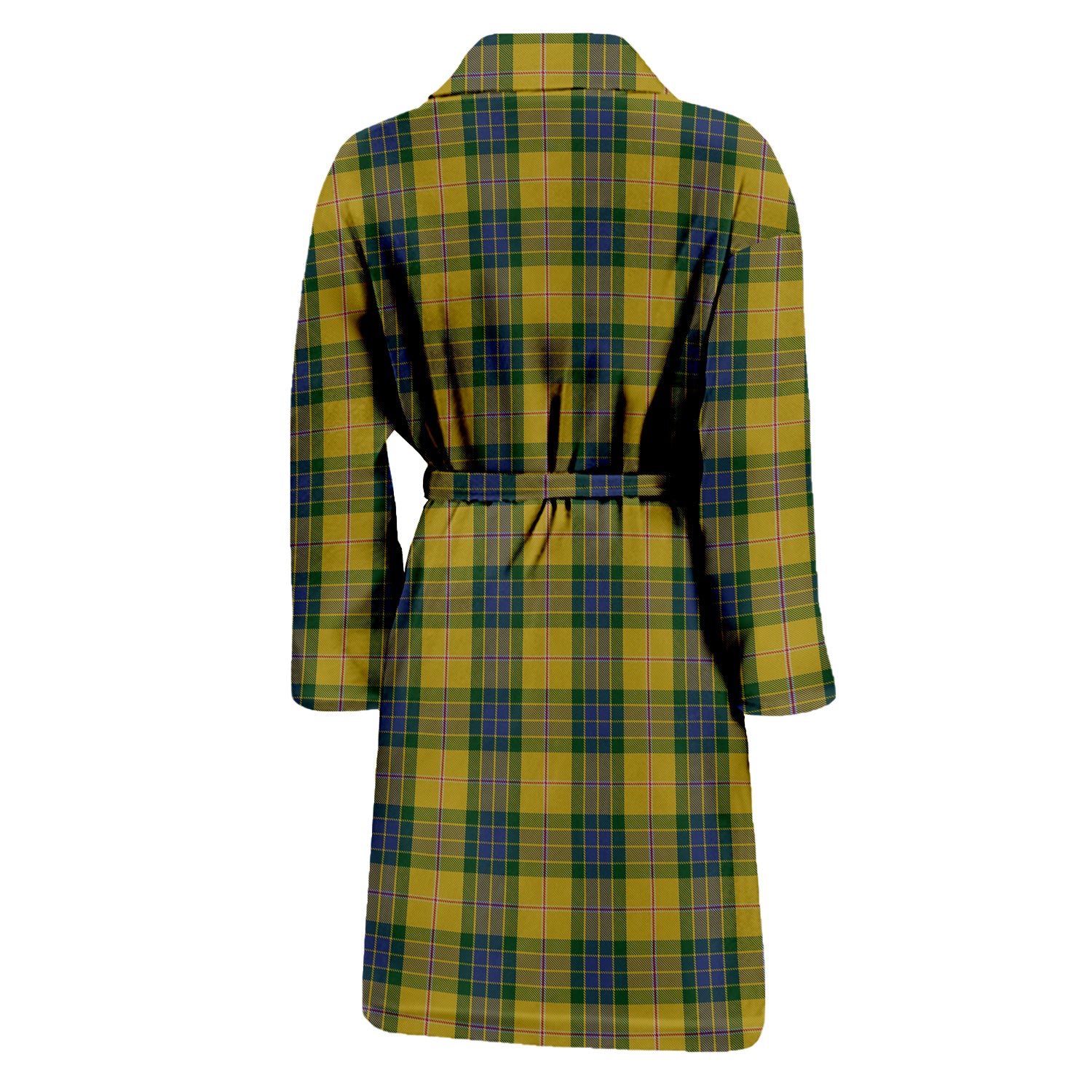 Fraser Yellow Tartan Bathrobe with Family Crest - Tartan Vibes Clothing