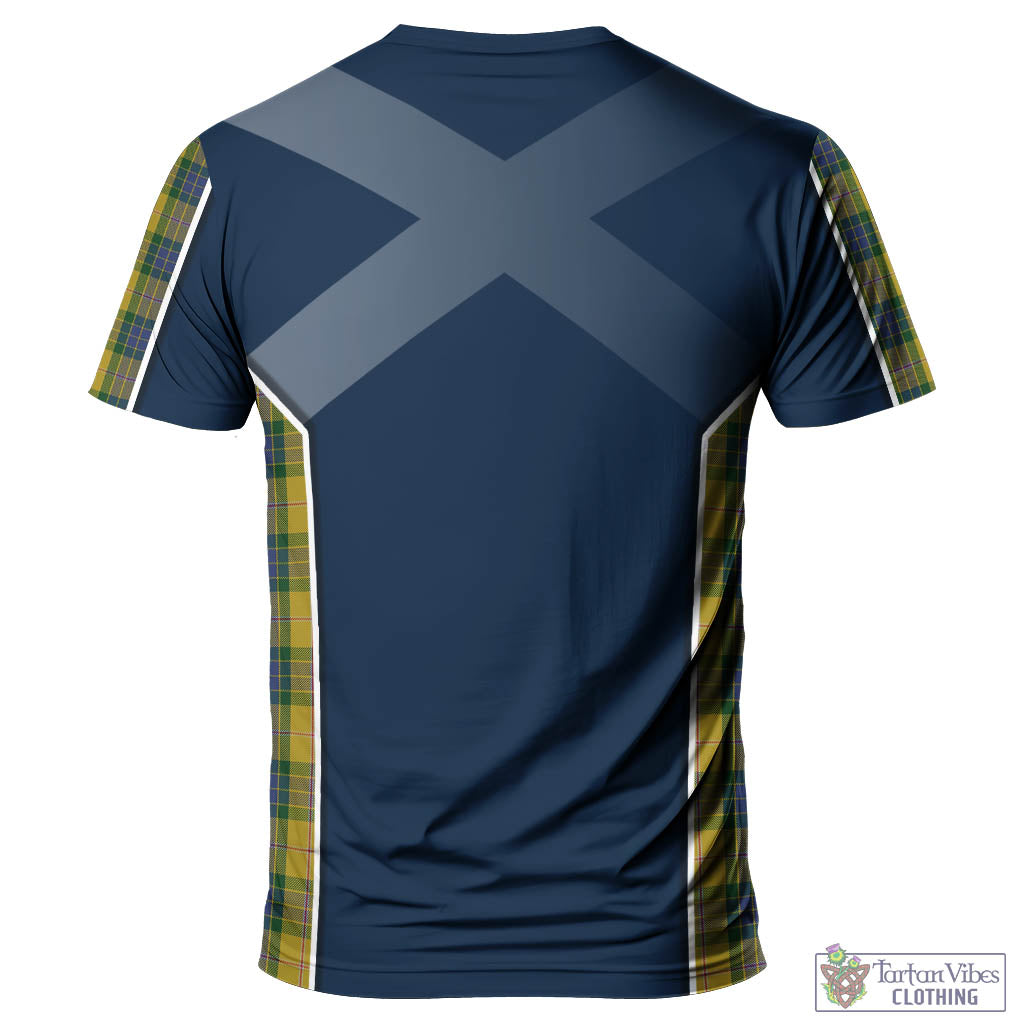 Tartan Vibes Clothing Fraser Yellow Tartan T-Shirt with Family Crest and Lion Rampant Vibes Sport Style