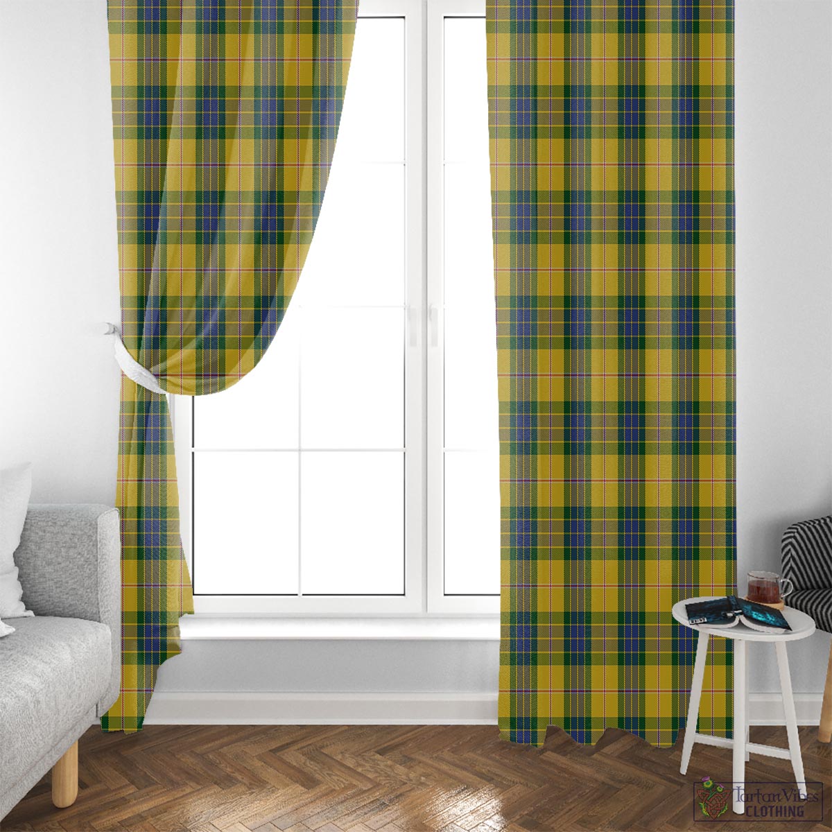 Fraser Yellow Tartan Window Curtain