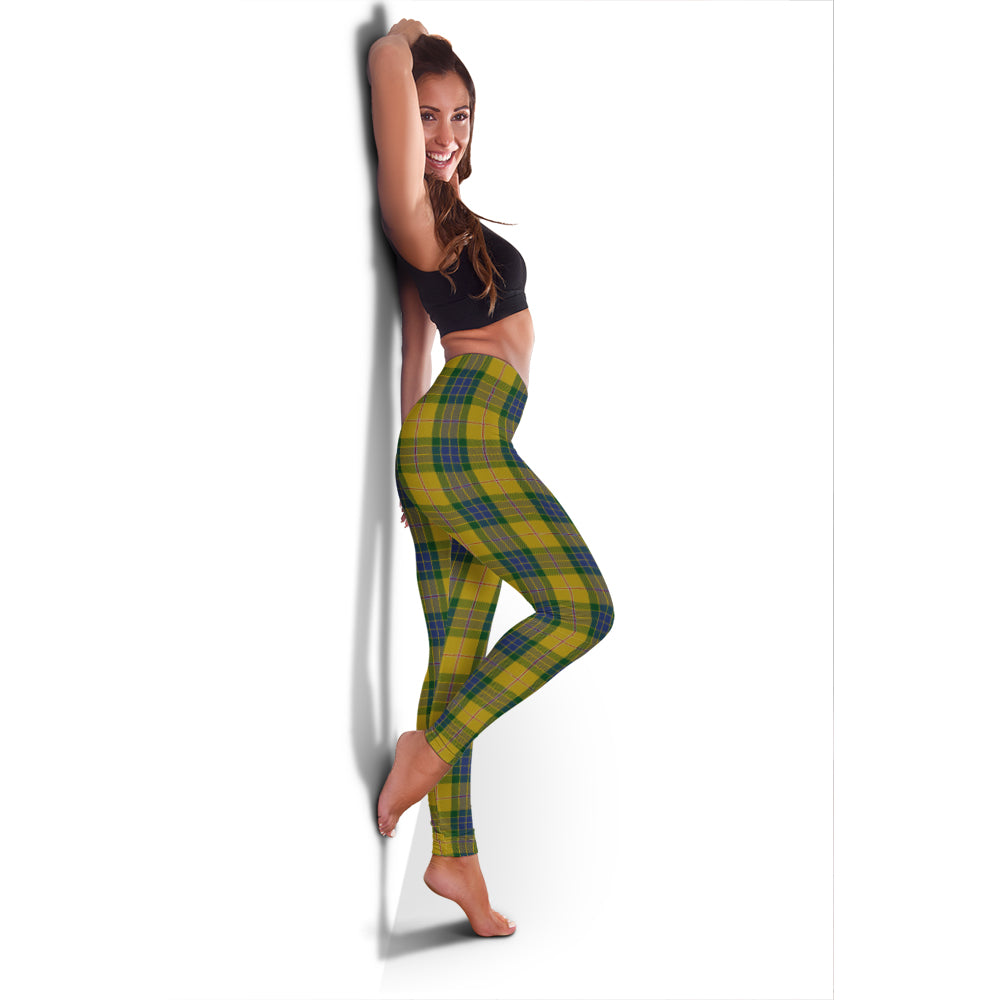 fraser-yellow-tartan-womens-leggings