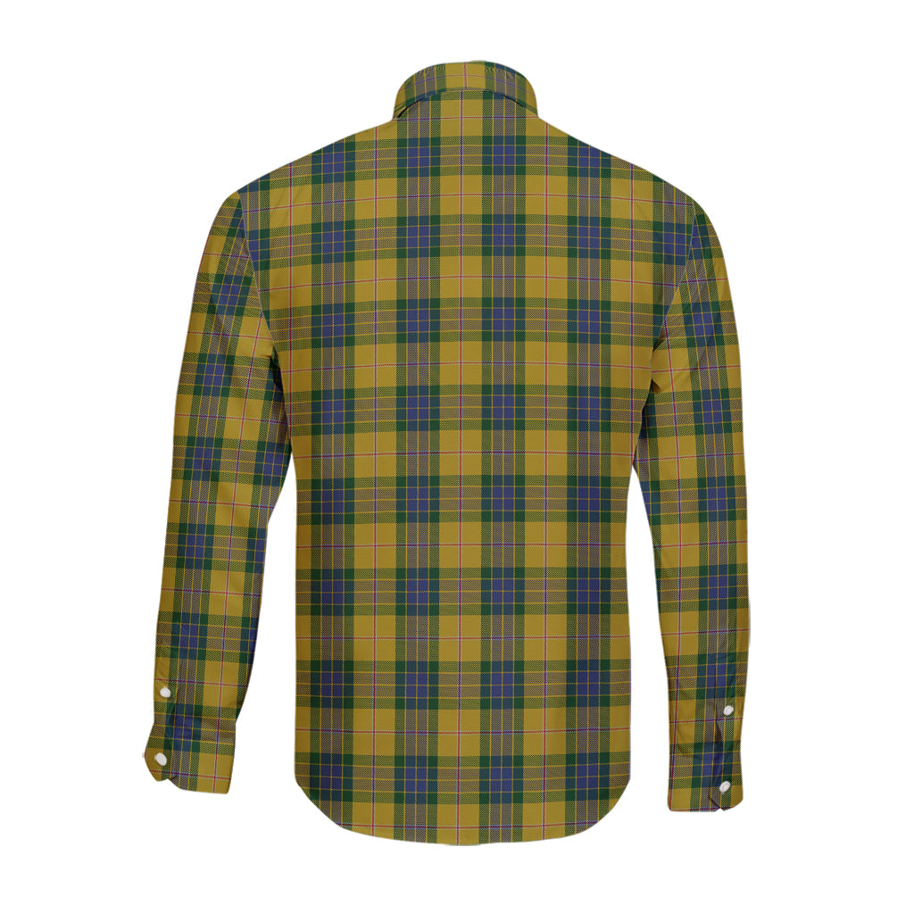 fraser-yellow-tartan-long-sleeve-button-up-shirt-with-family-crest