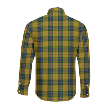 Fraser Yellow Tartan Long Sleeve Button Up Shirt with Family Crest