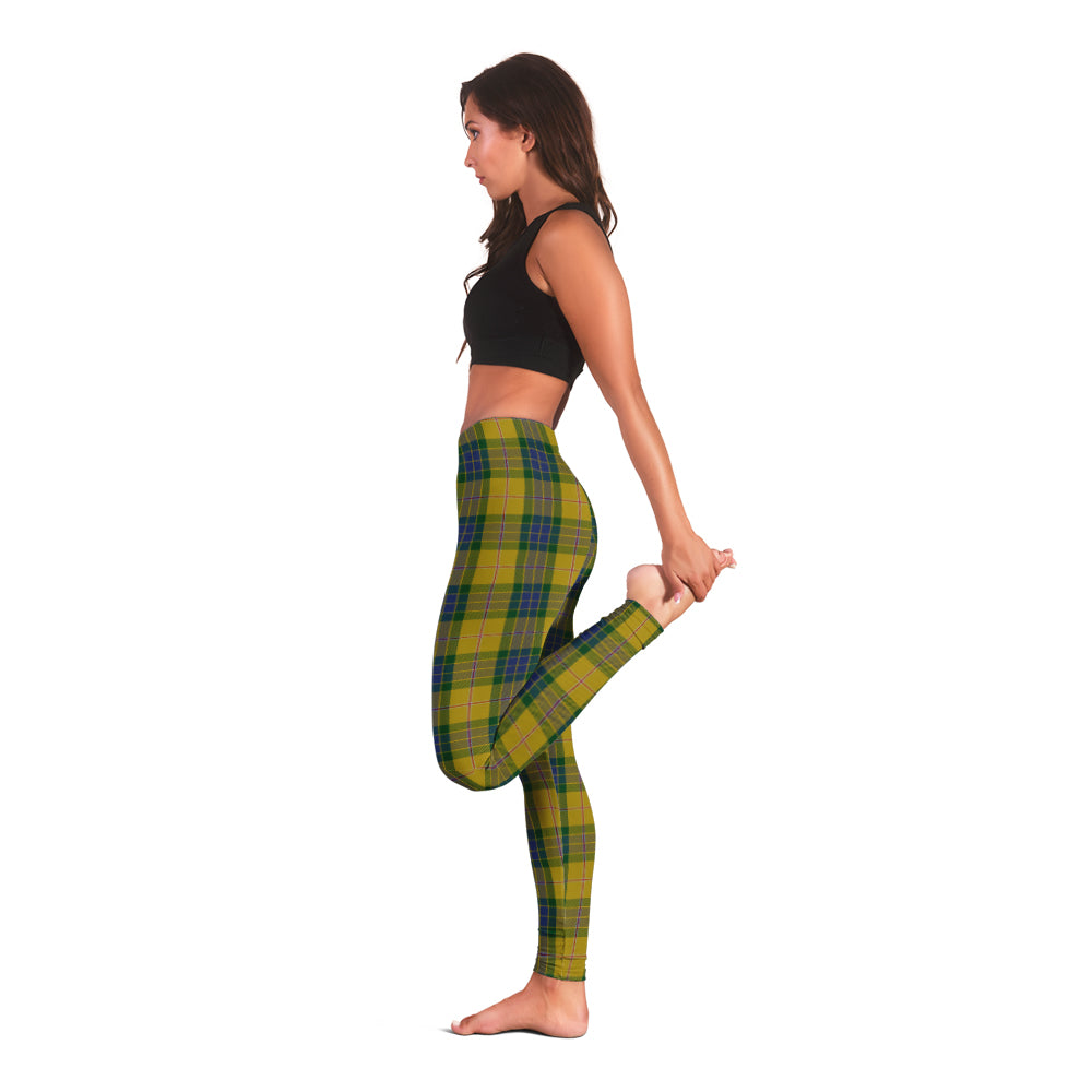 fraser-yellow-tartan-womens-leggings