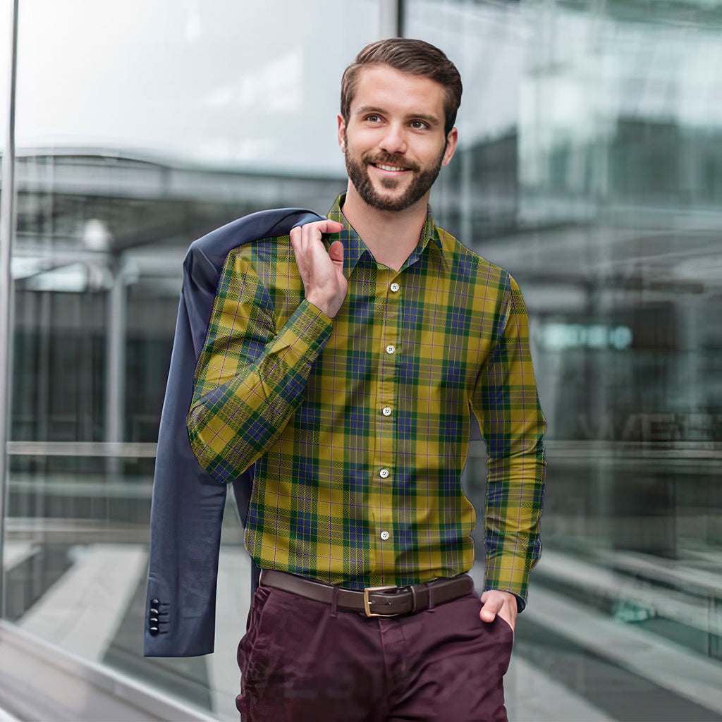 fraser-yellow-tartan-long-sleeve-button-up-shirt